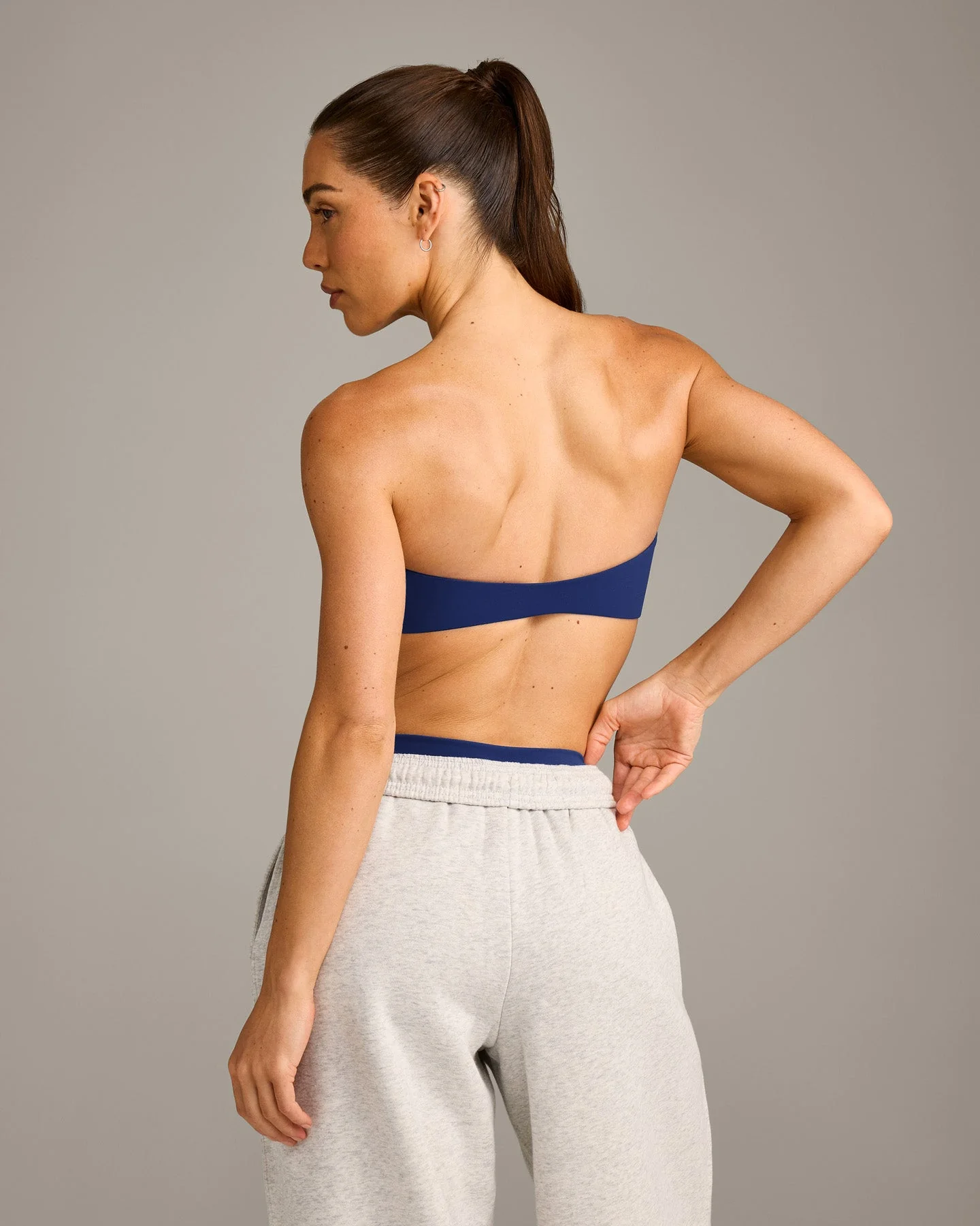 UnifiedMove™ Micro Bandeau Bralette with Reflective Logo | Varsity Blue - Image 6