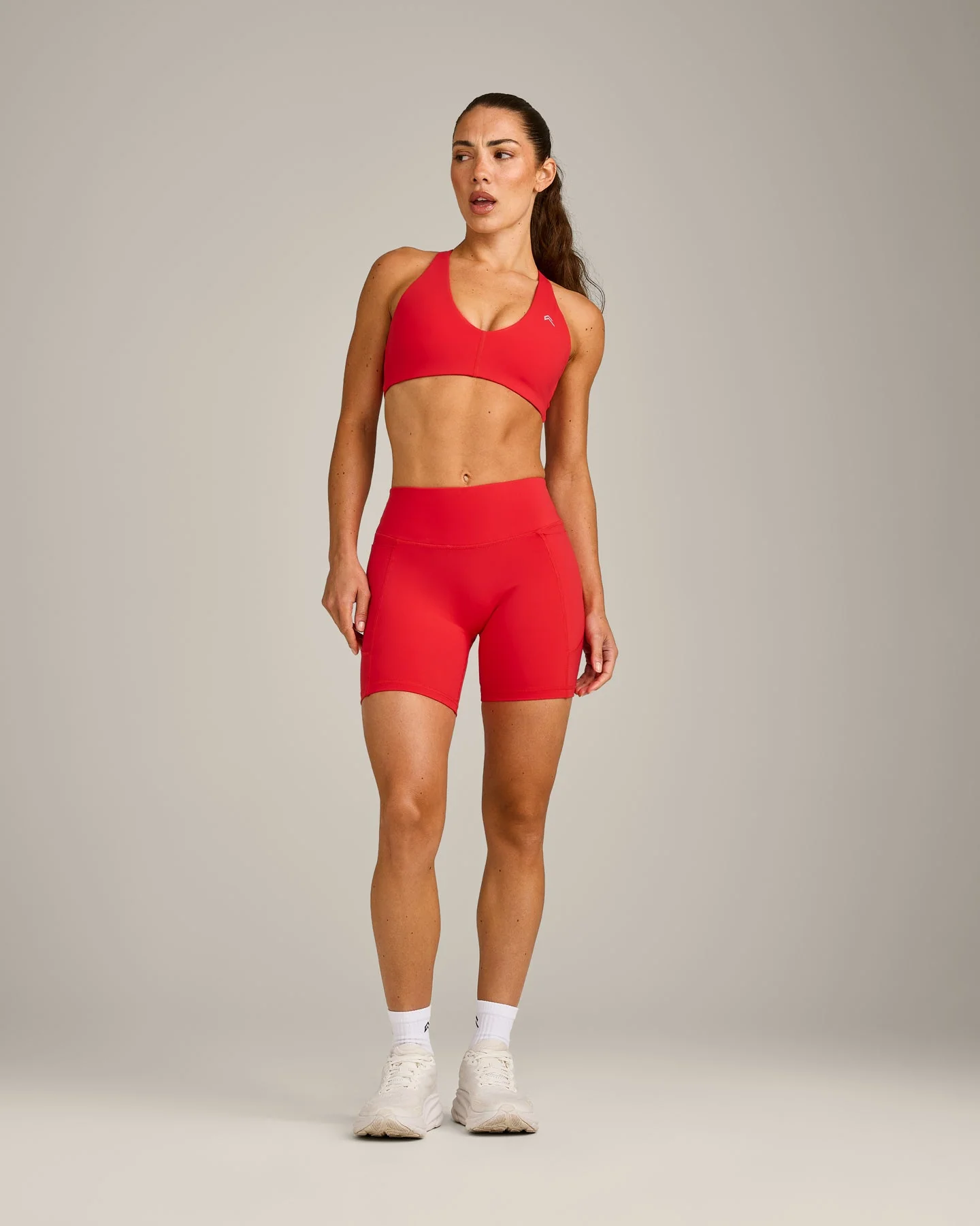 UnifiedMove™ Pocket Shorts 6" with Bonding with Reflective Logo | Muscle Mommy Red - Image 3