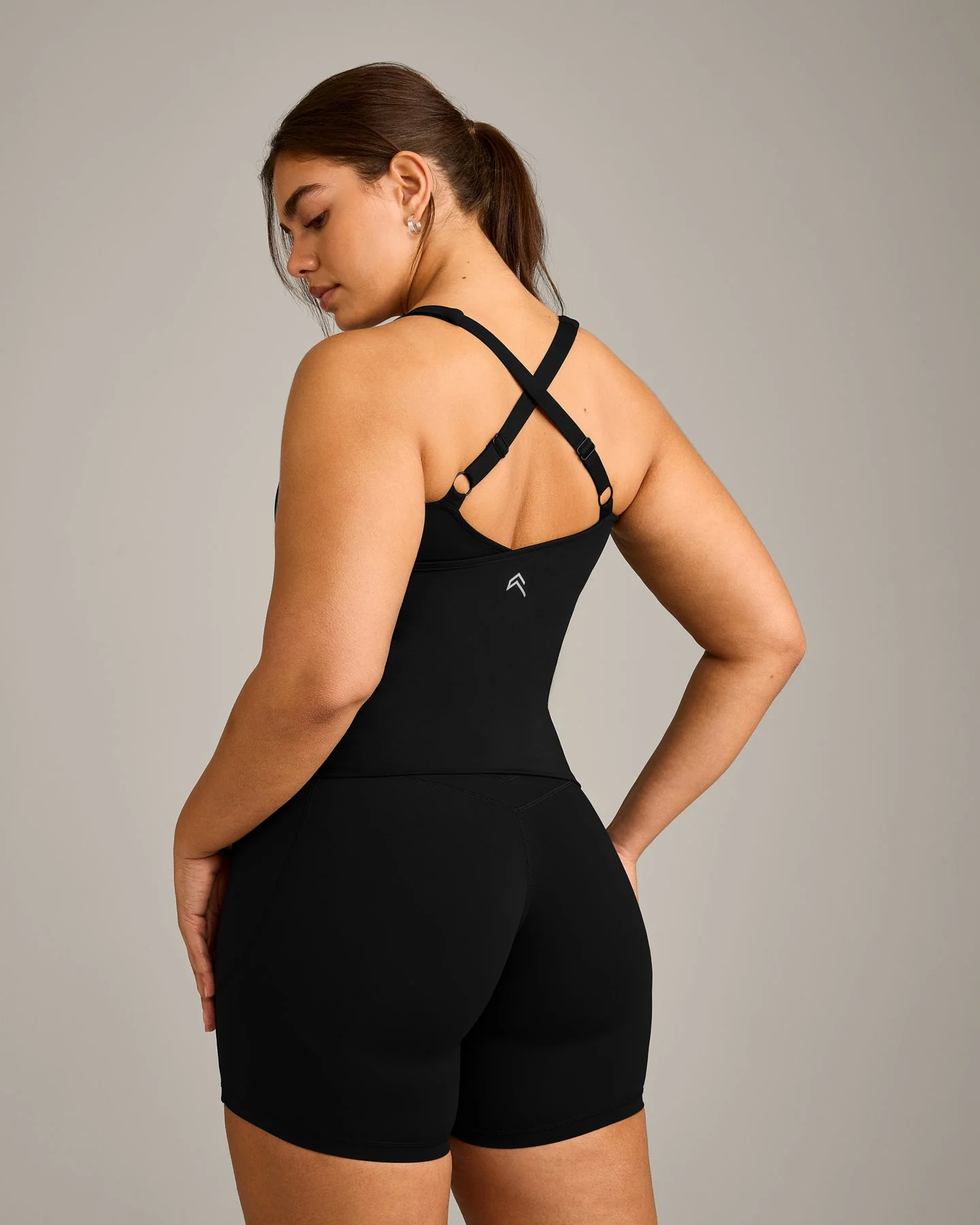 UnifiedMove™ V Neck Cross Back Vest with Reflective Logo | Black - Image 2