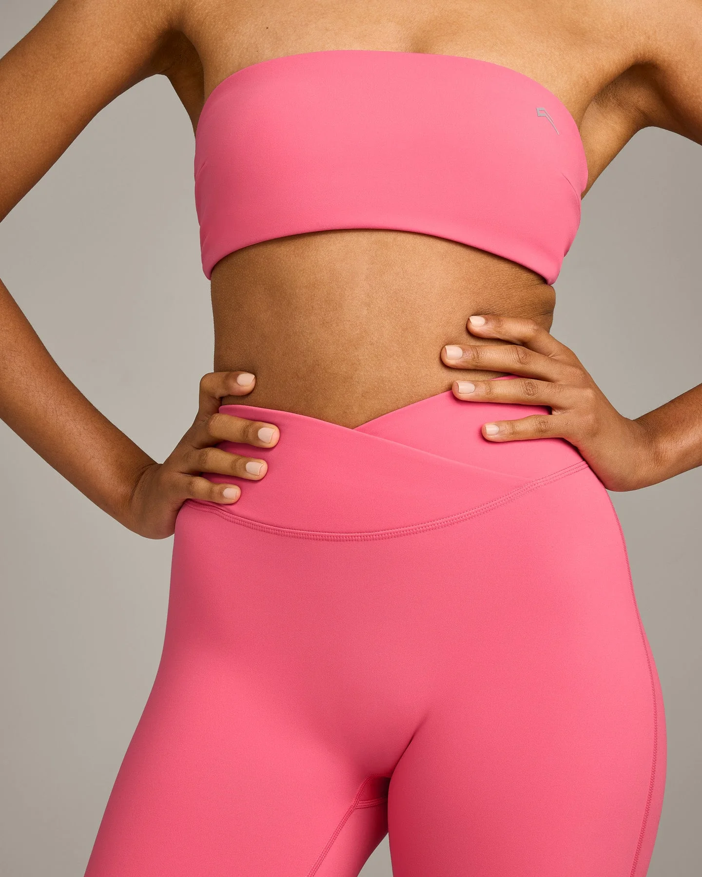 UnifiedMove™ Wrap Flared Bottoms with Reflective Logo | Hot Girl Pink - Image 5