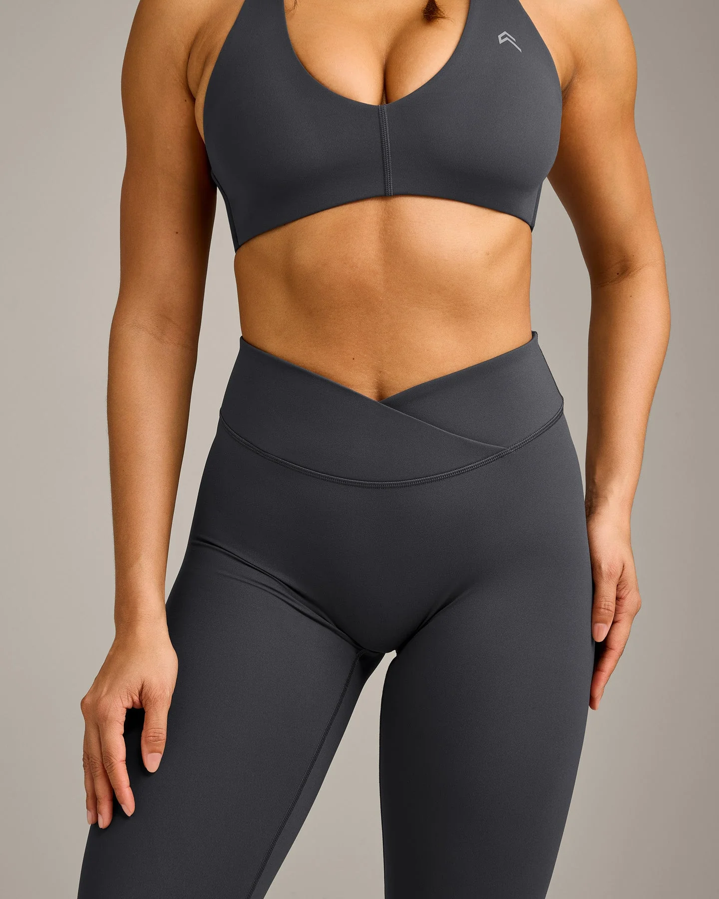 UnifiedMove™ Wrap Leggings with Reflective Logo | Coal - Image 6