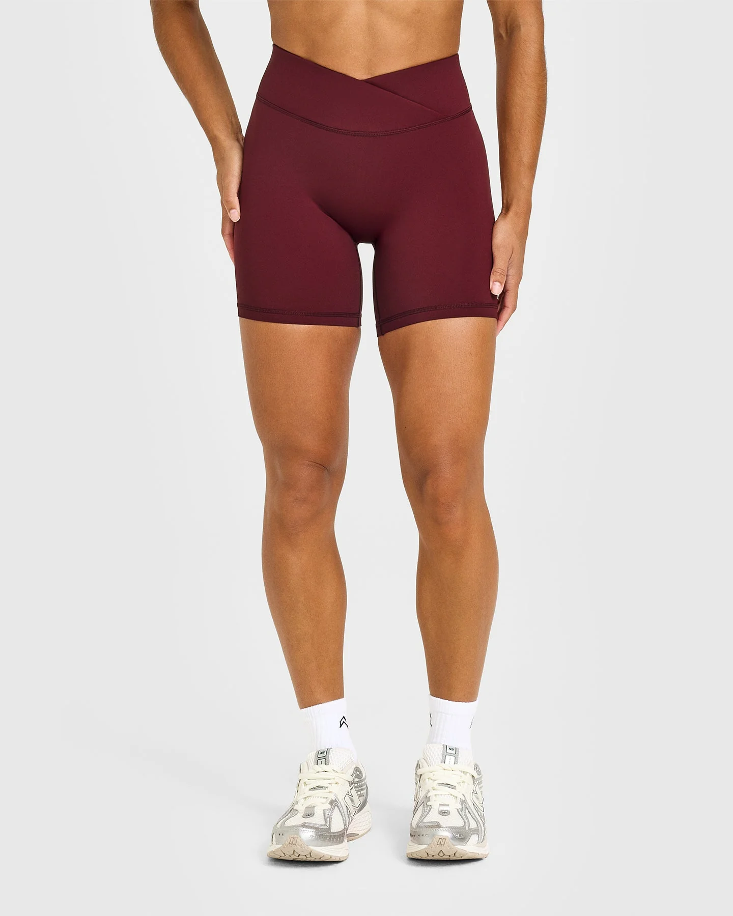 UnifiedMove™ Wrap Shorts White Logo 6" | Rosewood - Image 2